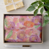 かわいらしい水彩画のケシ 薄葉紙 (ギフト)