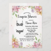 かわいらしい水彩画のパステル調の花のランジェリーのシャワー