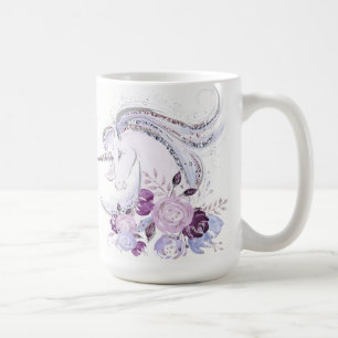かわいらしい水彩画のユニコーンのデュオ1 コーヒーマグカップ