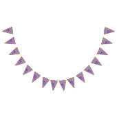 かわいらしい水彩画の花のパーティーの旗布 バンティングフラッグ (全)