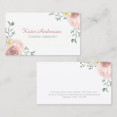 かわいらしい水彩画の花の名刺 名刺 (正面/裏面)