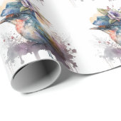 かわいらしい水彩鳥包み紙 ラッピングペーパー (ロールコーナー)