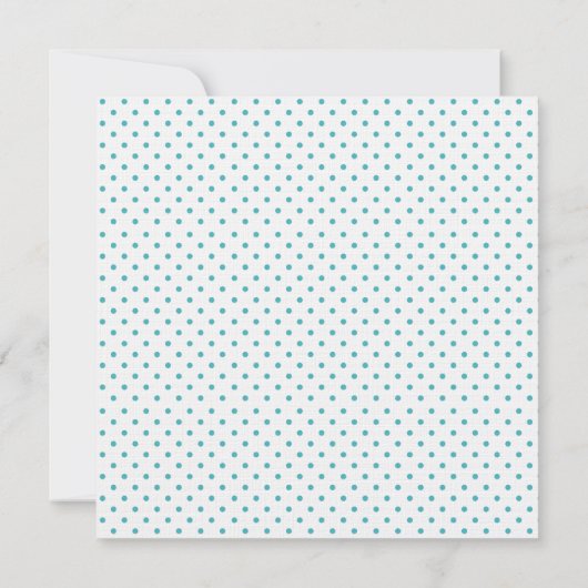 かわいらしい水玉模様および蝶ベビーシャワー 招待状 (裏面)