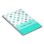 かわいらしい水玉模様のノート ノートブック (右側)