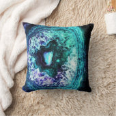 かわいらしい氷ったターコイズおよびGeodeの紫色の水晶 クッション (ブランケット)