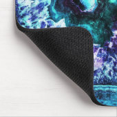 かわいらしい氷ったターコイズおよびGeodeの紫色の水晶 マウスパッド (コーナー)