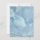 かわいらしい海の貝のテーマのブライダルシャワー 招待状 (裏面)