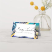 かわいらしい液体の型枠 予約カード (正面)