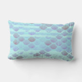 かわいらしい淡いブルーのストライプのな人魚の魚スケール ランバークッション (裏面)