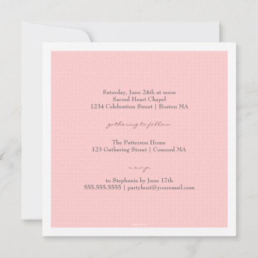 かわいらしい渦巻の写真のコラージュの《キリスト教》洗礼式や命名式の招待状 招待状 (裏面)