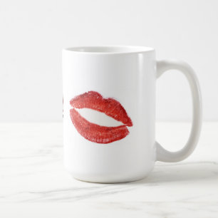 かわいらしい演劇の汚れたキスのマグを見ます コーヒーマグカップ