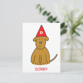 かわいらしい漫画の子犬 ポストカード (スタンド正面)