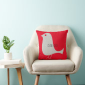 かわいらしい灰色の織り目加工の鳥 クッション (椅子)