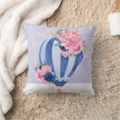 かわいらしい熱気の気球の柔らかいliliacのピンクのクッション クッション (ブランケット)