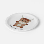 かわいらしい牛 ペーパープレート (アングル)