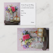 かわいらしい猫か花またはギフトショップ 名刺 (正面/裏面)