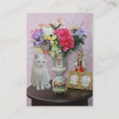 かわいらしい猫か花またはギフトショップ 名刺 (裏面)