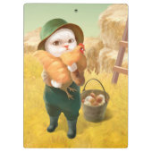 かわいらしい猫とメンドオンファーム クリップボード (裏面)