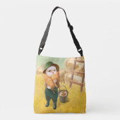 かわいらしい猫とメンドオンファーム クロスボディバッグ (裏面)