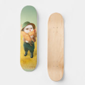 かわいらしい猫とメンドオンファーム スケートボード (正面)