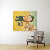 かわいらしい猫とメンドオンファーム タペストリー (インサイチュ(横))