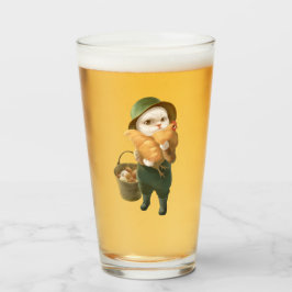 かわいらしい猫とメンドオンファーム タンブラーグラス