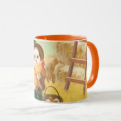 かわいらしい猫とメンドオンファーム マグカップ (正面右)