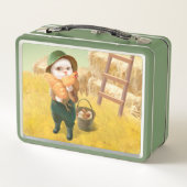 かわいらしい猫とメンドオンファーム メタルランチボックス (裏面)