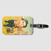 かわいらしい猫とメンドオンファーム ラゲッジタグ (正面横)