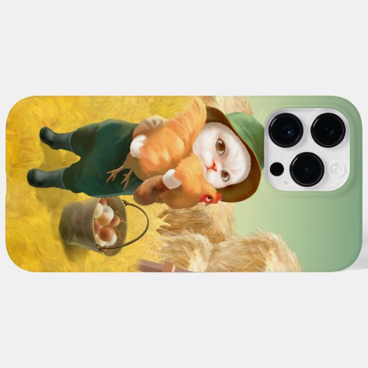 かわいらしい猫とメンドオンファーム Case-Mate iPhoneケース (裏面 (横))