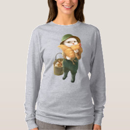 かわいらしい猫とメンドオンファーム Tシャツ