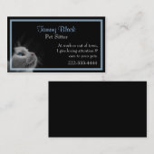 かわいらしい猫のスタイリッシュなペットの世話 名刺 (正面/裏面)