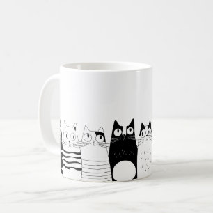 かわいらしい猫座り コーヒーマグカップ