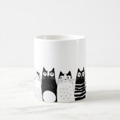 かわいらしい猫座り コーヒーマグカップ (中央)