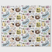 かわいらしい猫用ラッピング紙 ラッピングペーパー (フラット)