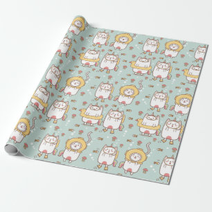 かわいらしい猫用ラッピング紙 ラッピングペーパー