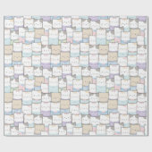 かわいらしい猫用ラッピング紙 ラッピングペーパー (フラット)