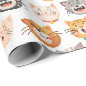 かわいらしい猫用ラッピング紙 ラッピングペーパー (ロールコーナー)