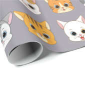 かわいらしい猫用ラッピング紙 ラッピングペーパー (ロールコーナー)