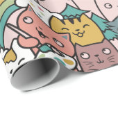 かわいらしい猫用ラッピング紙 ラッピングペーパー (ロールコーナー)