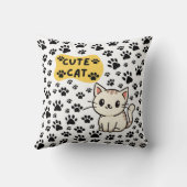 かわいらしい猫 クッション (裏面)