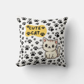 かわいらしい猫 クッション (正面)