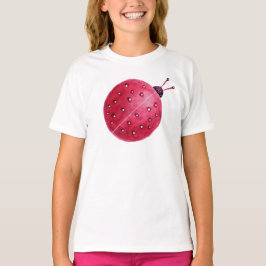 かわいらしい球形の抽象的な水彩画のてんとう虫 Tシャツ