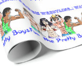 かわいらしい男の子のレスリング ラッピングペーパー (ロールコーナー)