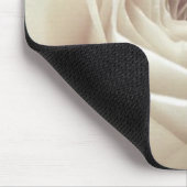 かわいらしい白いバラ マウスパッド (コーナー)