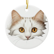 かわいらしい白い猫ネコ顔