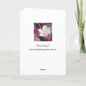 かわいらしい白い花-すぐによく得て下さい カード (裏面)