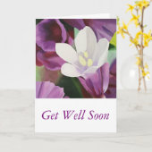 かわいらしい白い花-すぐによく得て下さい カード (黄色い花)