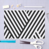 かわいらしい白黒のストライプ10lbのティッシュペーパー 薄葉紙 (クラフト)