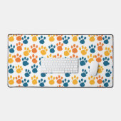 かわいらしい白 デスクマット (キーボード&マウス)